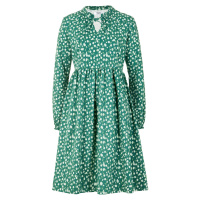 BONPRIX bavlněné šaty s květy Barva: Zelená, Mezinárodní