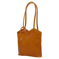 Dámský kožený kabelko-batoh Tmavě Žlutý, 30 x 10 x 28 (XT00-CR6545-16TAM)