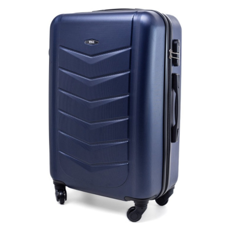Rogal Tmavě modrý elegantní odolný kufr na kolečkách "Armor" - M (35l), L (65l), XL (100l)
