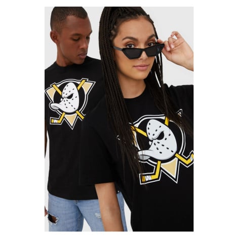 Bavlněné tričko 47brand Mlb Anaheim Ducks NHL Anaheim Ducks černá barva, s potiskem 47 Brand