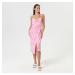 Sinsay - Vzorovaná midi sukně - Růžová