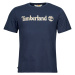 Timberland Camo Linear Logo Short Sleeve Tee Tmavě modrá