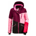 KILLTEC Outdoorová bunda 'Flumet' hnědá / švestková / svítivě růžová / světle růžová