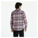 Urban Classics Heavy Curved Oversized Checked Shirt Grey/ Red