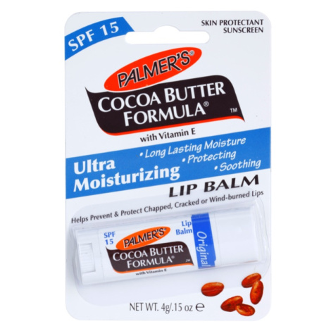 Palmer’s Face & Lip Cocoa Butter Formula hydratační balzám na rty SPF 15 příchuť Original Cocoa 