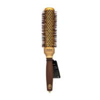 Olivia Garden Expert Blowout Shine Round Brush Wavy Bristles Gold & Brown 35 mm kartáč na vlasy