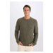 DEFACTO Standard Fit Crew Neck Textured Knitwear Sweater