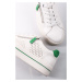 Bílo-zelené nízké tenisky 8-23764