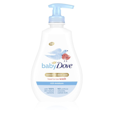 Dove Baby Rich Moisture mycí gel na tělo a vlasy 400 ml