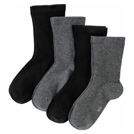 Ponožky s beztlakovým lemem (4 páry), organická bavlna Bonprix