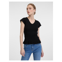 Orsay Černé dámské tričko s krátkým rukávem - Dámské