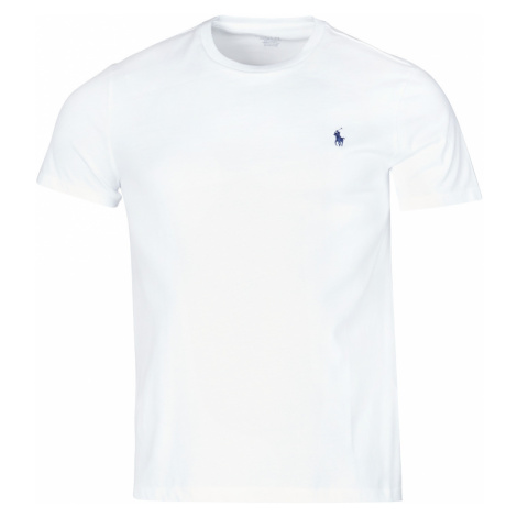 Polo Ralph Lauren T-SHIRT AJUSTE COL ROND EN COTON LOGO PONY PLAYER Bílá