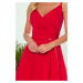 CHIARA - Elegantní červené dámské maxi šaty na ramínkách 299-1