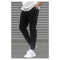 Madmext Black Basic Men's Tracksuits With Elastic Legs 5494