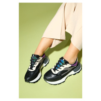 LuviShoes BLAJ Black Purple Women's Sports Shoes