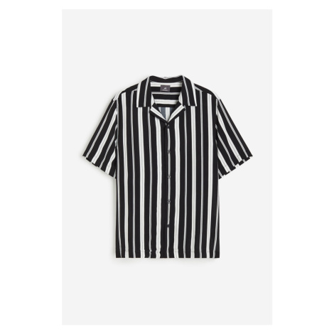 H & M - Vzorovaná košile resort - černá H&M