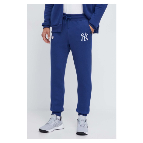 Tepláky 47brand MLB New York Yankees tmavomodrá barva, s aplikací 47 Brand