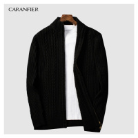 Copánkový pánský svetr na zip pletená bunda
