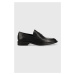 Kožené mokasíny Vagabond Shoemakers FRANCES 2.0 dámské, černá barva, na plochém podpatku, 5406.1