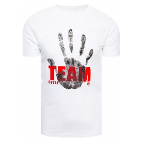 Buďchlap Originální bílé tričko s potiskem Team