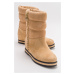 LuviShoes STOR Women's Beige Suede Boots