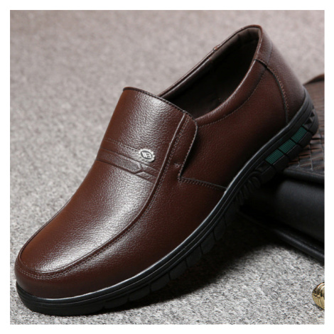 Pánské kožené boty formální loafers slip on MaFen