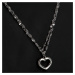 Dvojitý dámský ocelový náhrdelník Heart