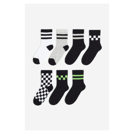 H & M - Balení: 7 párů ponožek - černá H&M