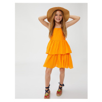 Koton Mini Dress with Thin Straps Layered Viscose Fabric