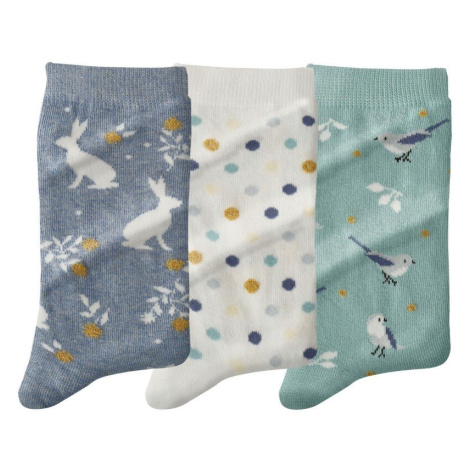 Sada 3 párů ponožek s motivy zvířátek Blancheporte