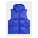 Dámská péřová vesta s výplní ze syntetického peří 4FAW23TVESF073-36S modrá - 4F