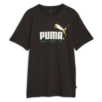 Puma LOGO CELEBRATION TEE Pánské triko, černá, velikost