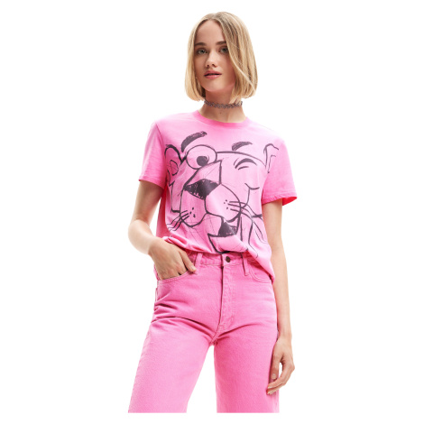 Desigual Dámské triko Ts Pink Panther Regular Fit 23SWTK813056