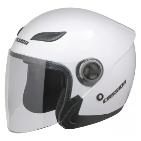 Moto helma Cassida Reflex Solid bílá