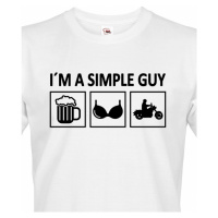 Pánské tričko pro motorkáře Iam a Simple Guy