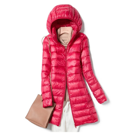 dámská péřová parka – zimní bunda s kapucí