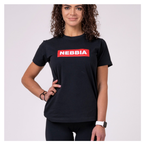 NEBBIA - Dámské tričko BASIC 592 (black) - NEBBIA