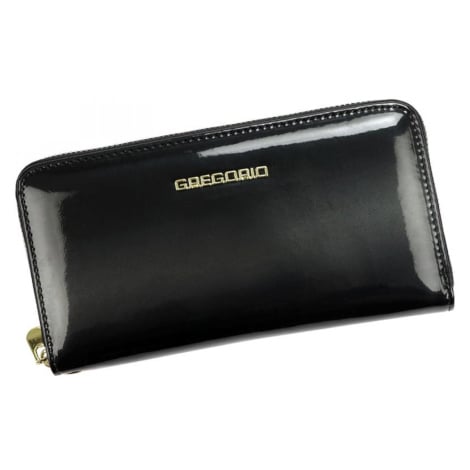Elegantní dámská kožená peněženka Lara, černá GREGORIO