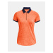 Oranžové dámské vzorované sportovní polo tričko Under Armour UA Playoff WildFields SSPolo