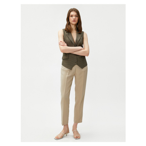 Koton Cigarette Trousers Pocketed Pleated Modal Blended