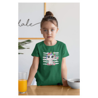 MMO Dívčí tričko Cute jednorožec Barva: Trávová zelená