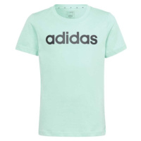 adidas LINEAR TEE Dívčí tričko, světle zelená, velikost