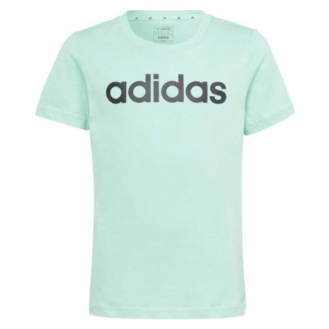 adidas LINEAR TEE Dívčí tričko, světle zelená, velikost