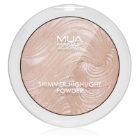 MUA Makeup Academy Shimmer kompaktní pudrový rozjasňovač odstín Pink Shimmer 8 g
