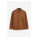H & M - Manšestrová košilová bunda Loose Fit - béžová