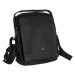 Pánská kožená taška přes rameno Peterson PTN 371-NDM černá