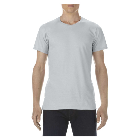 Pánské delší bavlněné tričko Anvil – stříbrná