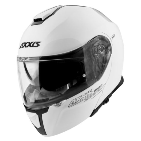 AXXIS Výklopná helma AXXIS GECKO SV ABS solid bílá lesklá