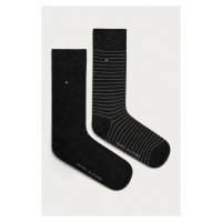 Ponožky Tommy Hilfiger 2-pack pánské, šedá barva, 100001496