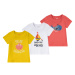 lupilu® Dívčí triko, 3 kusy (bílá/žlutá/korálová)